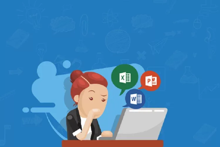 Học viên đang học tin học văn phòng với các phần mềm Microsoft Word, Excel và PowerPoint tại trung tâm Edusa