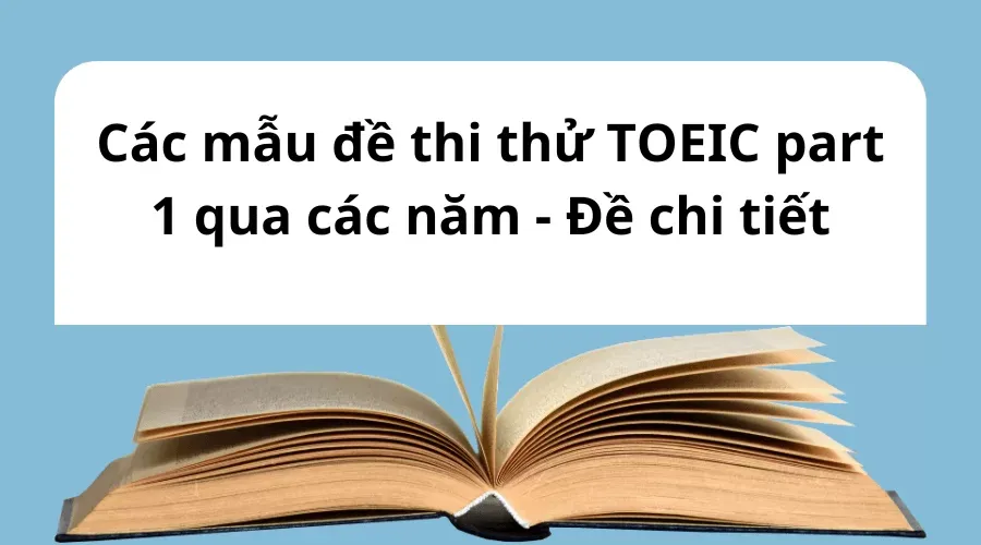 Thi thử TOEIC part 1