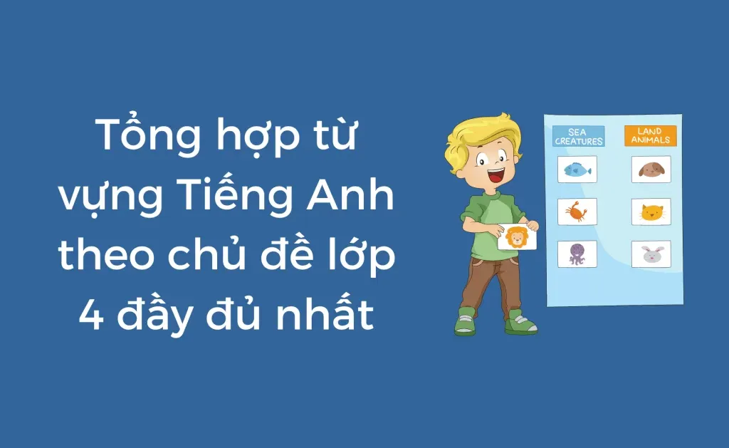 Từ vựng Tiếng Anh theo chủ đề lớp 4