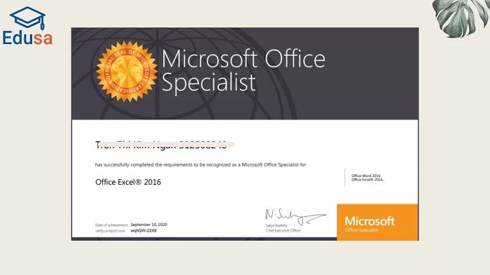 CHỨNG CHỈ MICROSOFT OFFICE SPECIALIST 2019 (MOS 2019)