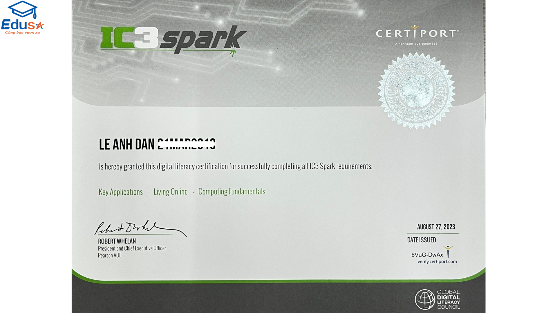 Khóa học IC3 Spark Online 100%