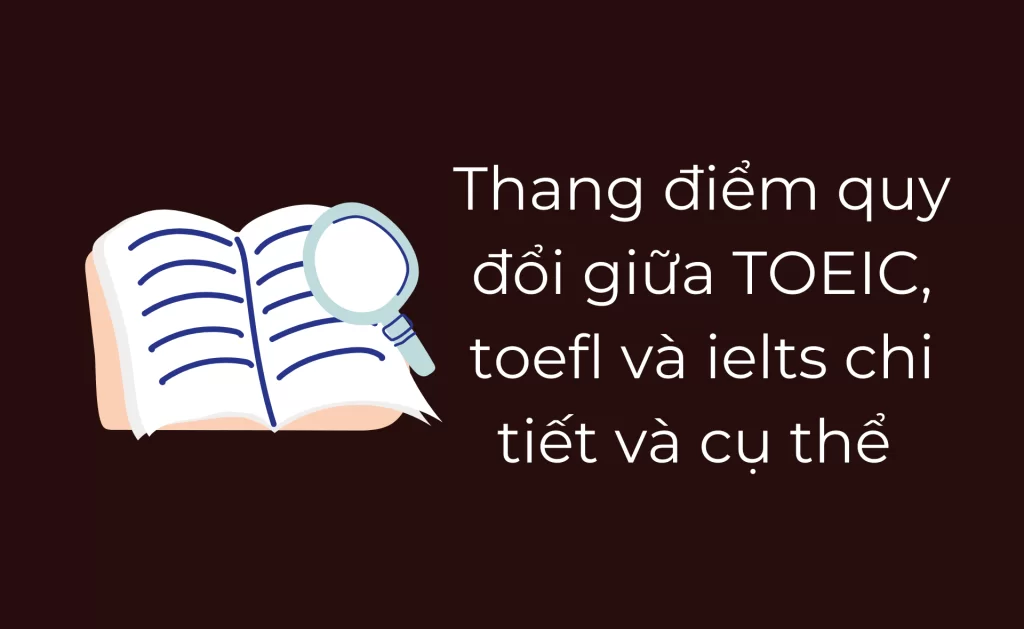 Thang điểm quy đổi giữa TOEIC, TOEFL và IELTS
