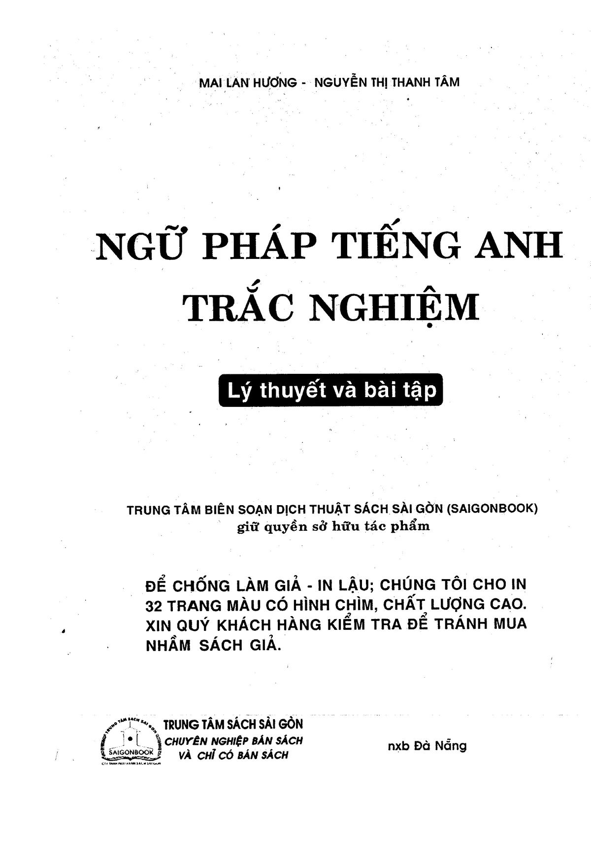 Bài tập trắc nghiệm ngữ pháp Tiếng Anh cơ bản