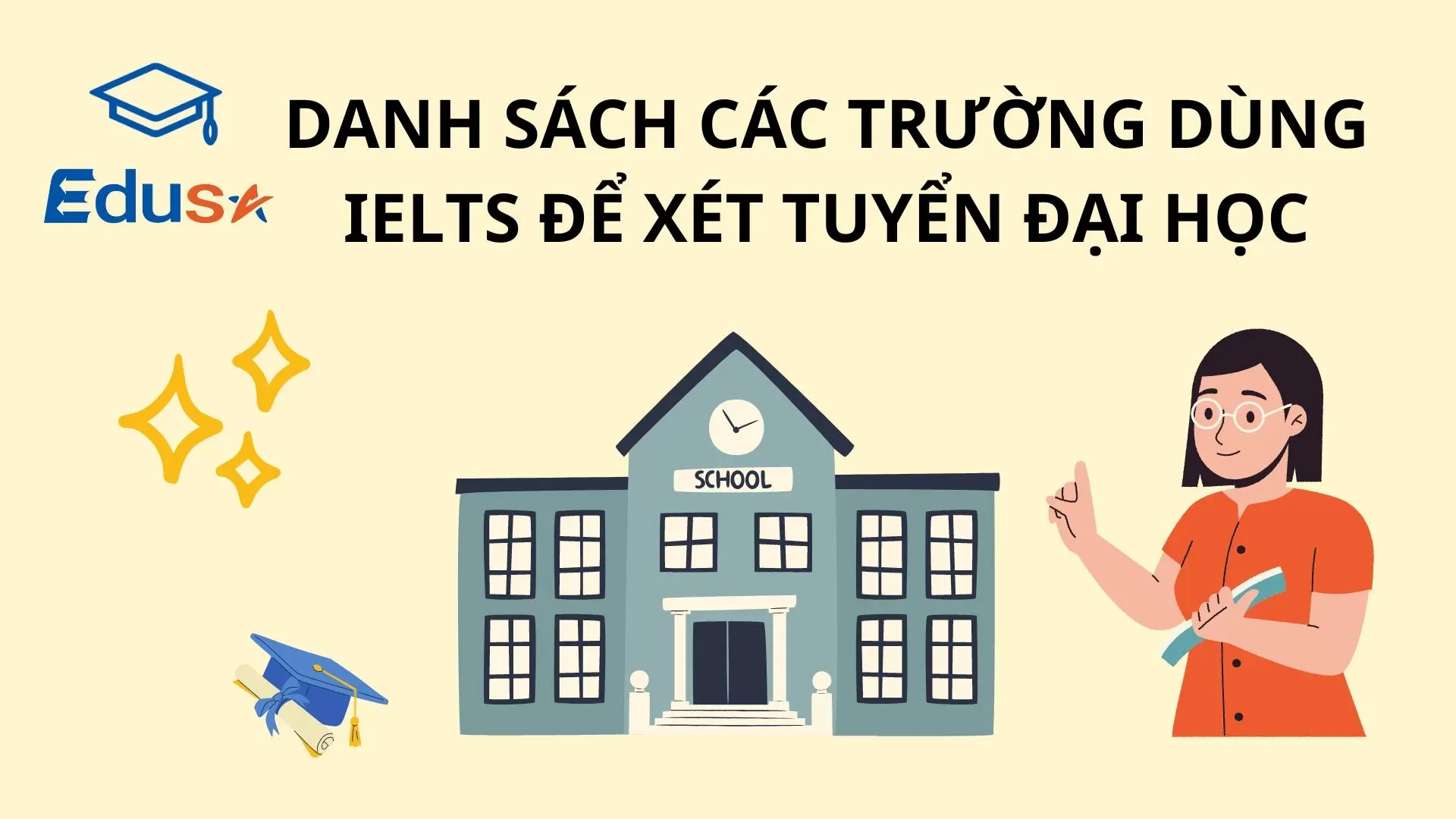 Danh sách các trường dùng IELTS để xét tuyển đại học