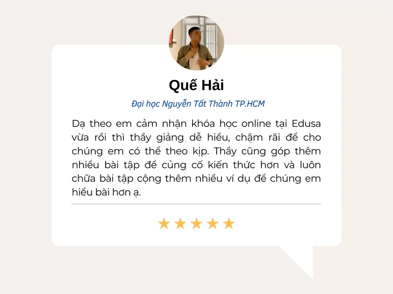 Feedback học viên MOS Online Edusa