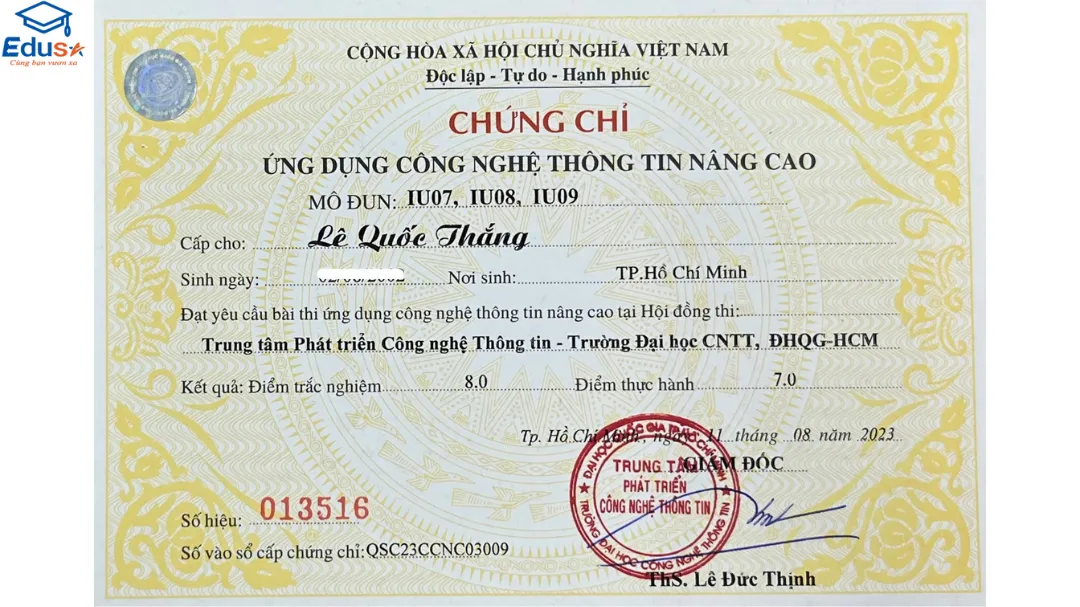 Các bước để có được bằng chứng chỉ tin học