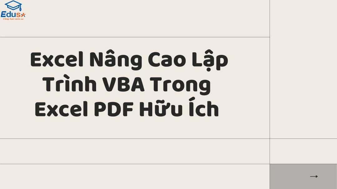  Excel Nâng Cao Lập Trình VBA Trong Excel PDF Hữu Ích