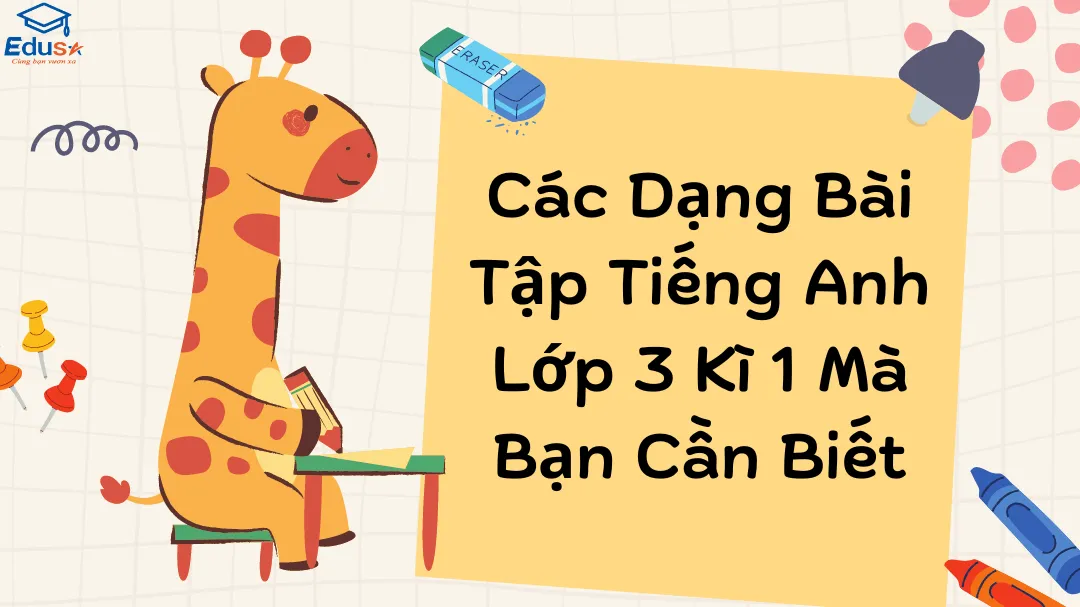 Các Dạng Bài Tập Tiếng Anh Lớp 3 Kì 1 Mà Bạn Cần Biết