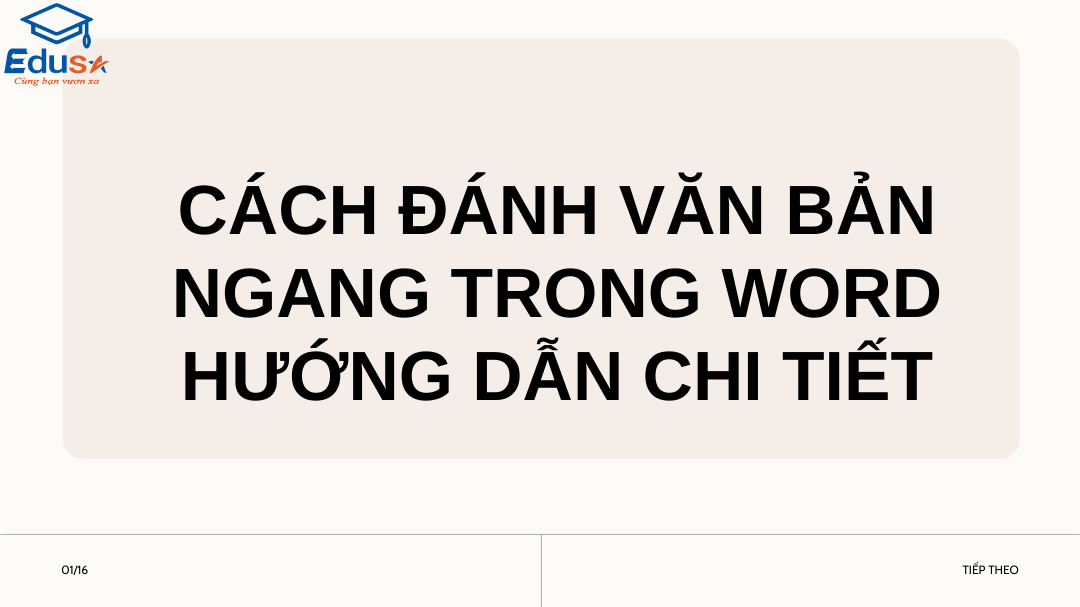 Cách Đánh Văn Bản Ngang Trong Word: Hướng Dẫn Chi Tiết
