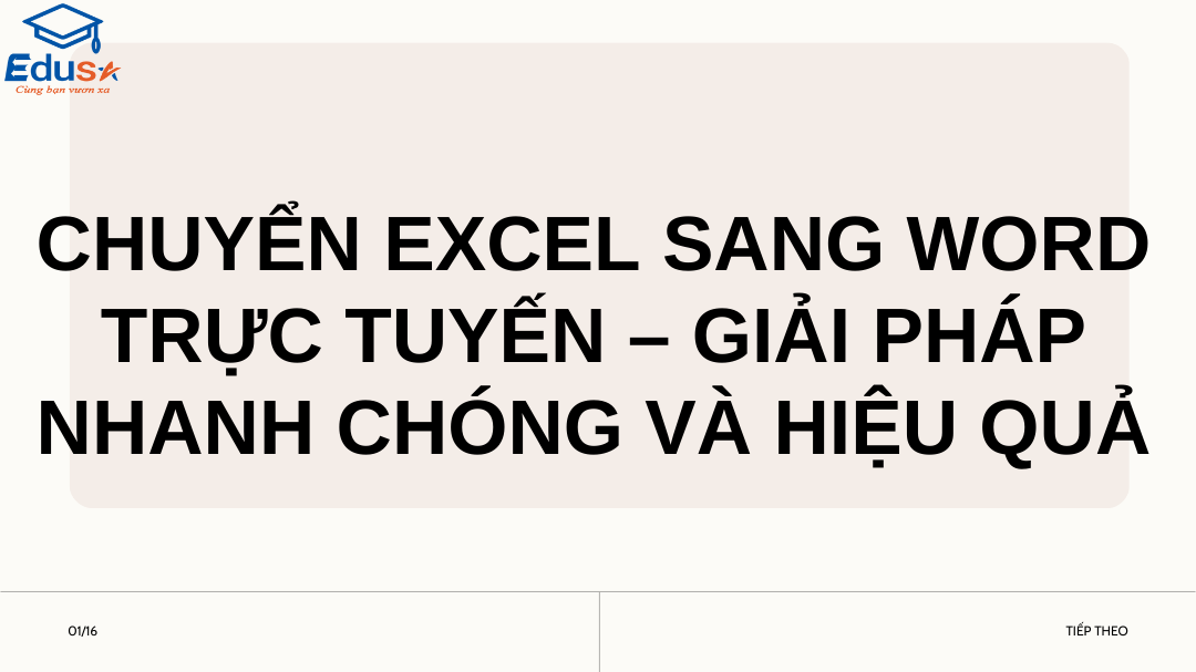 Chuyển Excel sang Word trực tuyến – Giải pháp nhanh chóng và hiệu quả