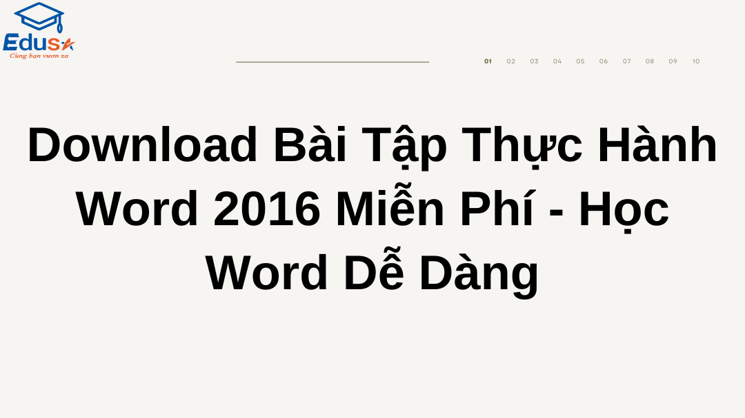 Download Bài Tập Thực Hành Word 2016 Miễn Phí - Học Word Dễ Dàng