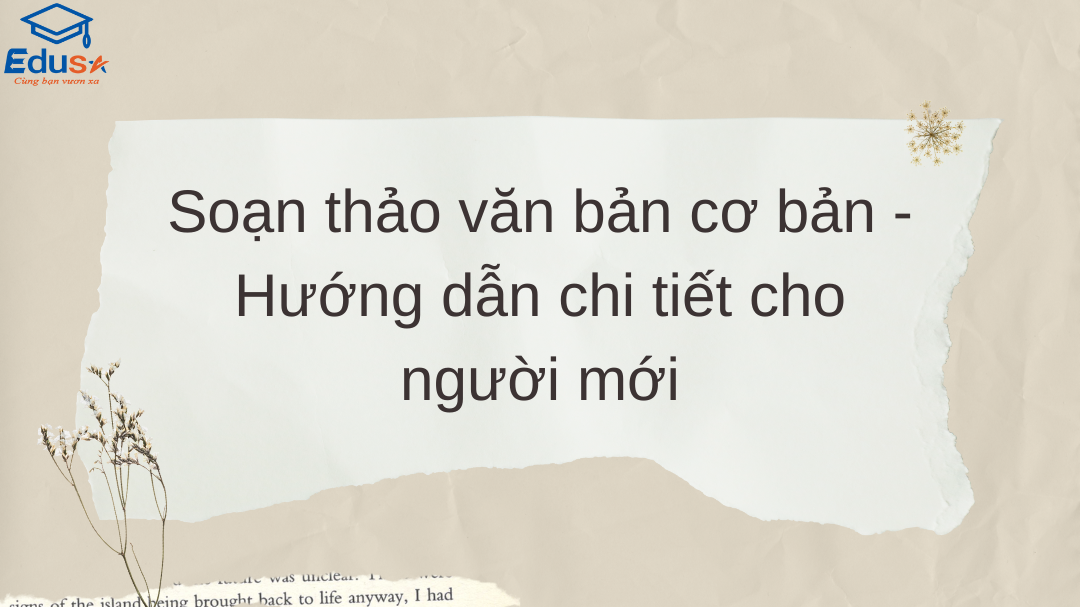 Soạn thảo văn bản cơ bản - Hướng dẫn chi tiết cho người mới