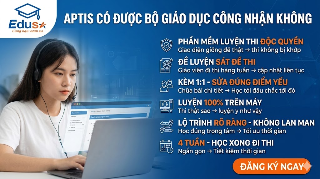 APTIS Có Được Bộ Giáo Dục Công Nhận Không