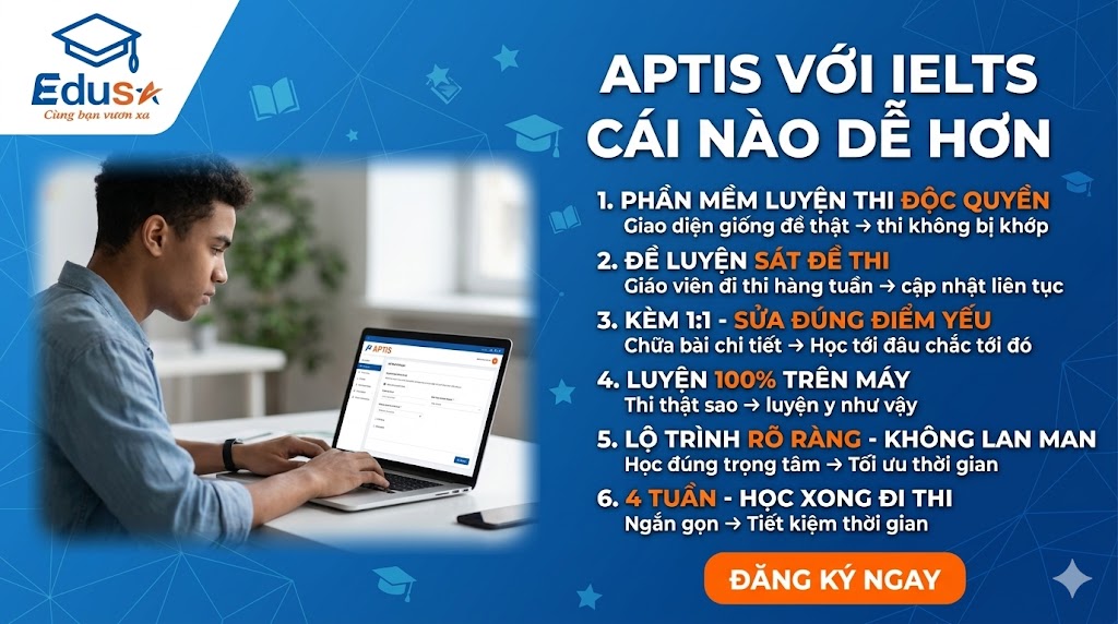 APTIS Với IELTS Cái Nào Dễ Hơn