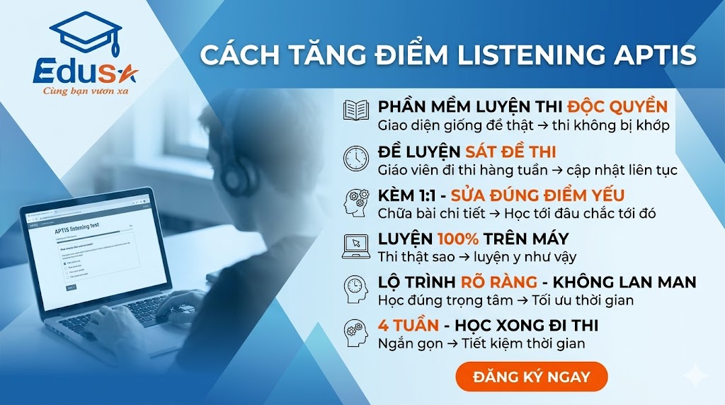Cách Tăng Điểm LISTENING APTIS