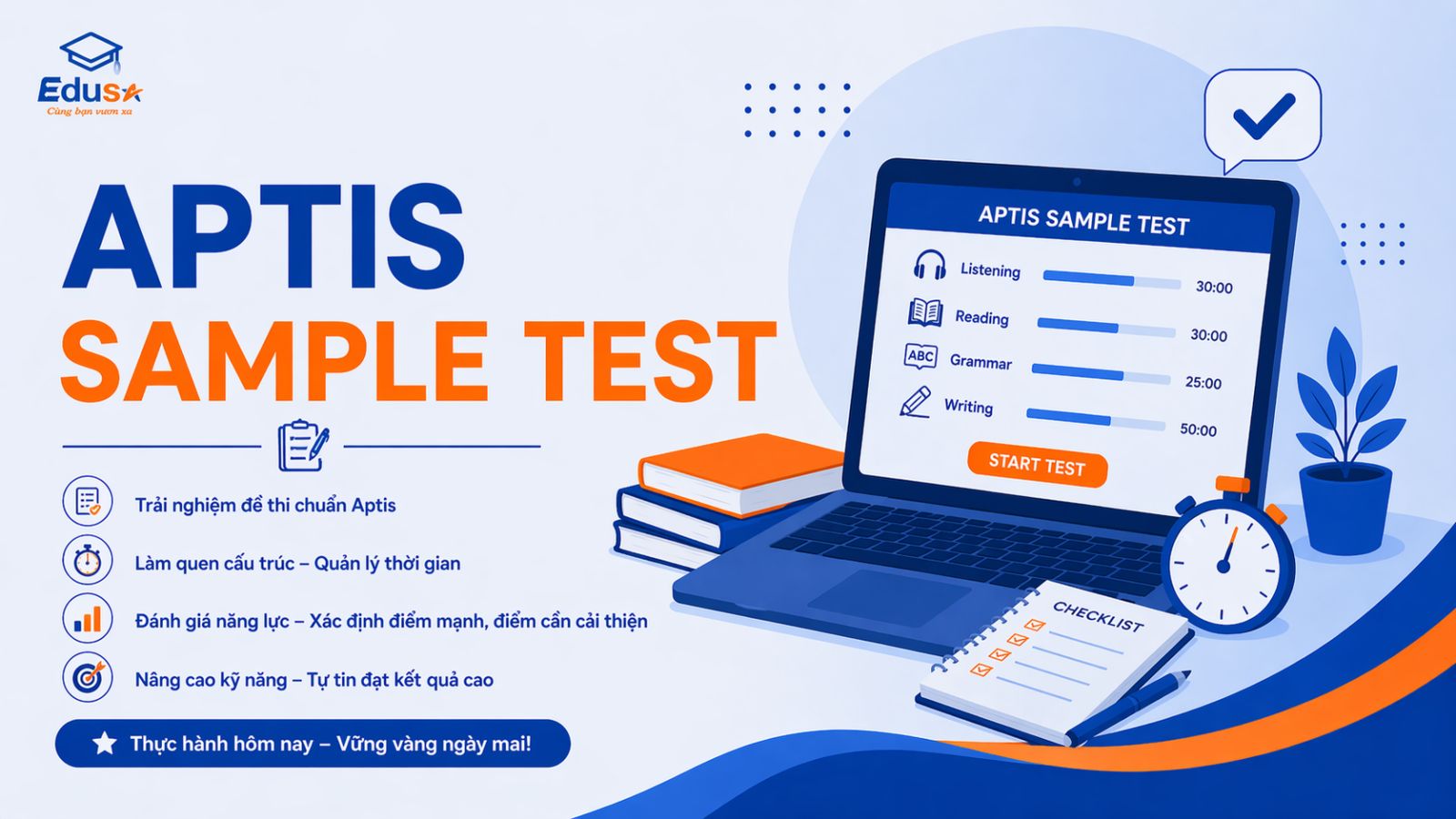 aptis sample test trên máy tính