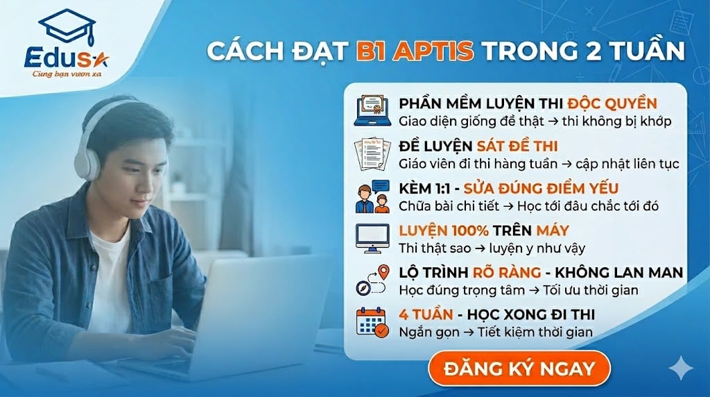 Cách Đạt B1 APTIS Trong 2 Tuần