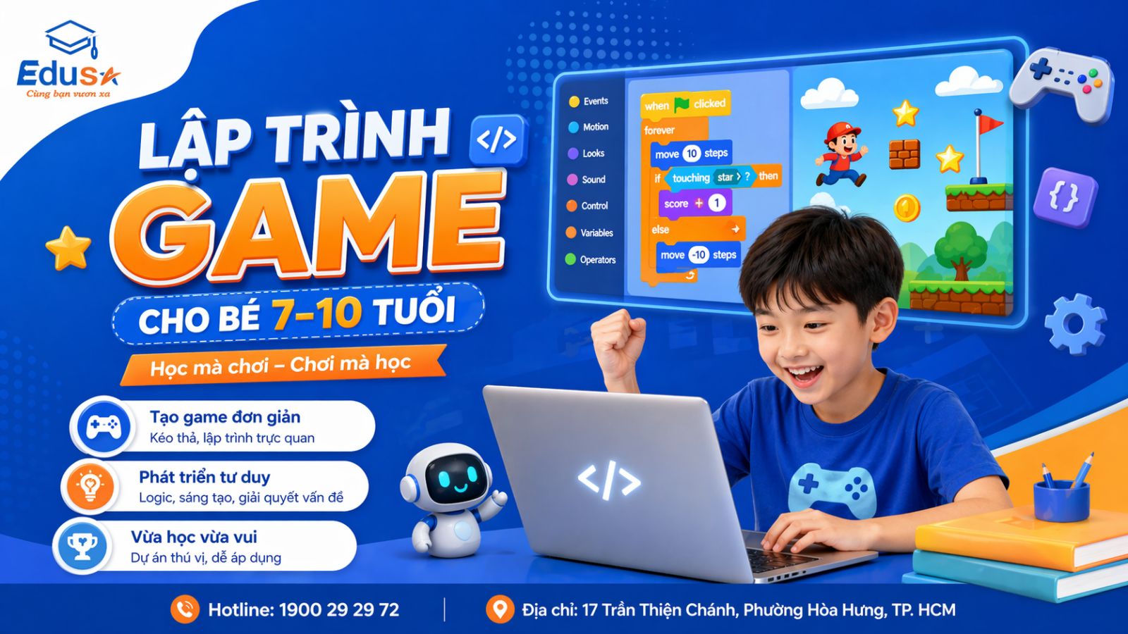 Lập Trình Game Cho Bé 7-10 Tuổi
