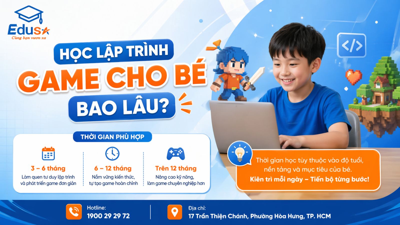 Học Làm Game Cho Bé Mất Bao Lâu