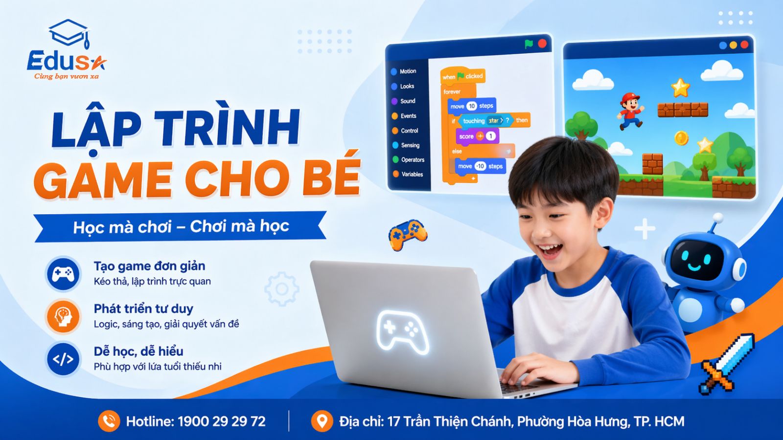 Học Lập Trình Game Cho Trẻ Em Từ 6 - 12 tuổi