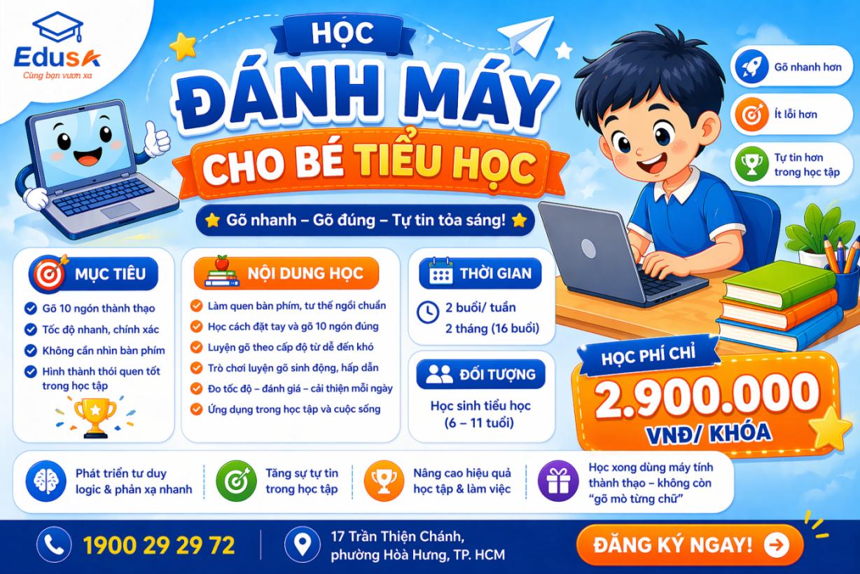 Minh họa cho bài Hoc Danh May Cho Tieu Hoc
