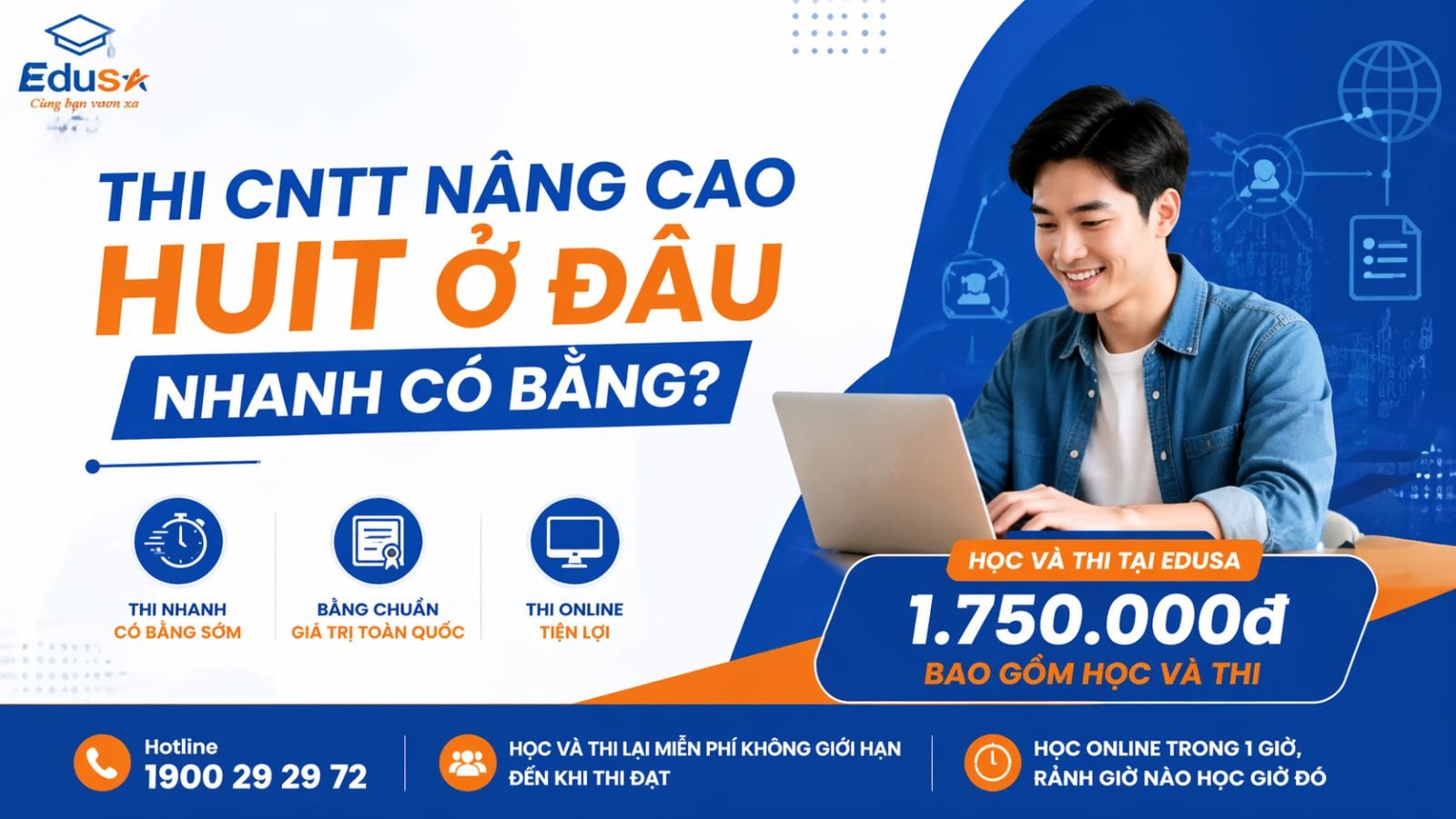 Thi CNTT Nâng Cao HUIT ở đâu nhanh có bằng