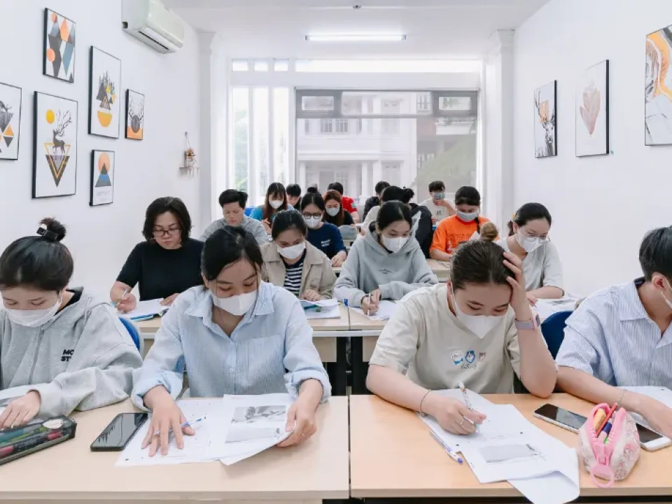 Buổi thi thử TOEIC tại lớp ở EDUSA