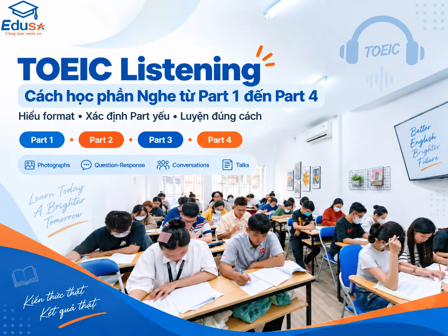TOEIC Listening và cách học Part 1 đến Part 4
